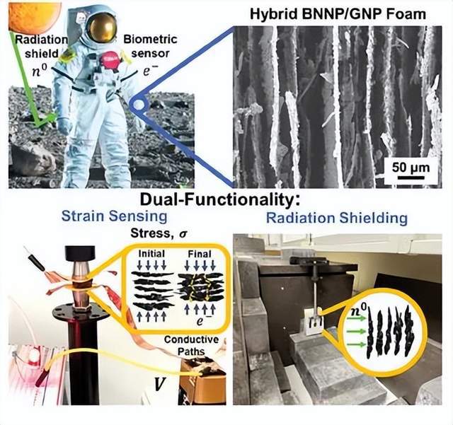 氮化硼-石墨烯纳米片状泡沫,用于太空探索等